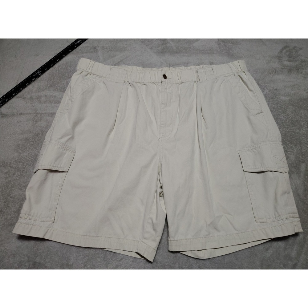 Tommy Bahama Cargo Shorts Men XXL 42/7 Light Beige Cotton Beach‎ Preppy Stretch